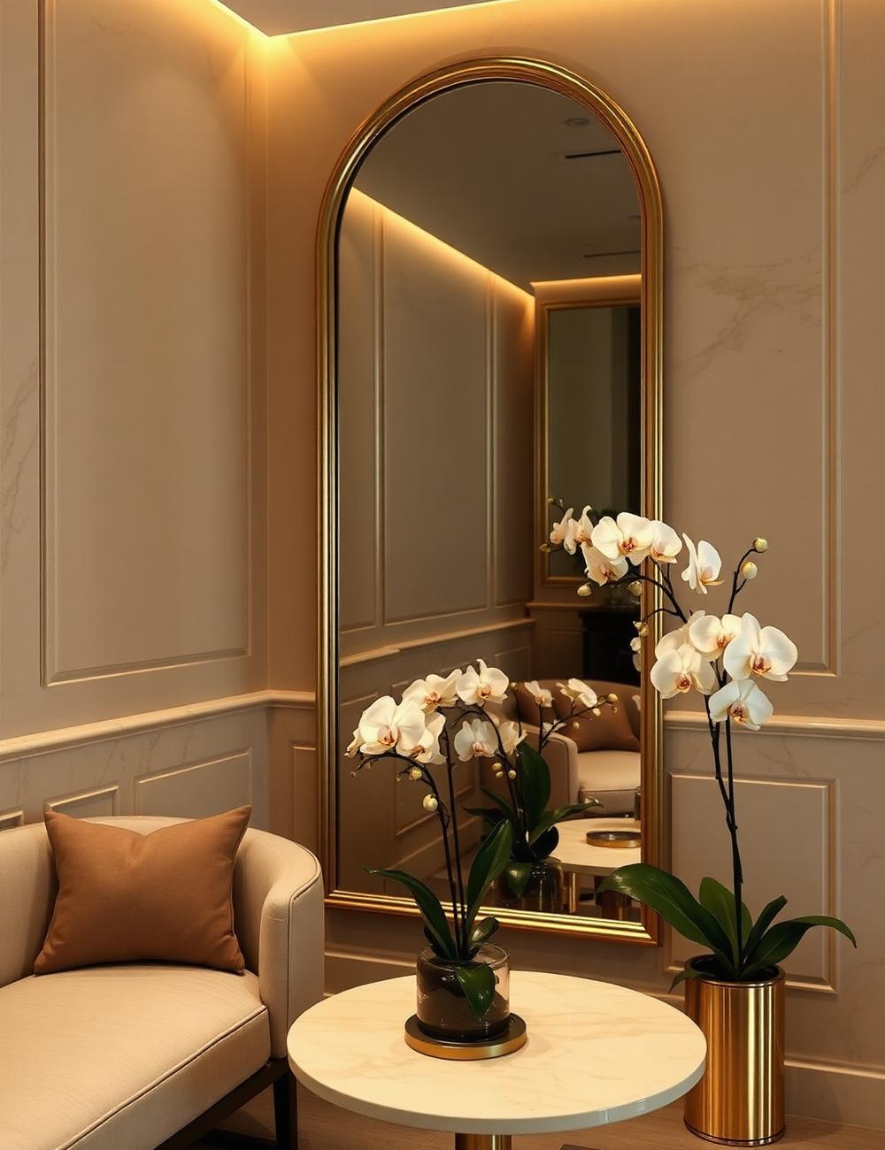 Elegant lounge corner of the Beauty Inside salon