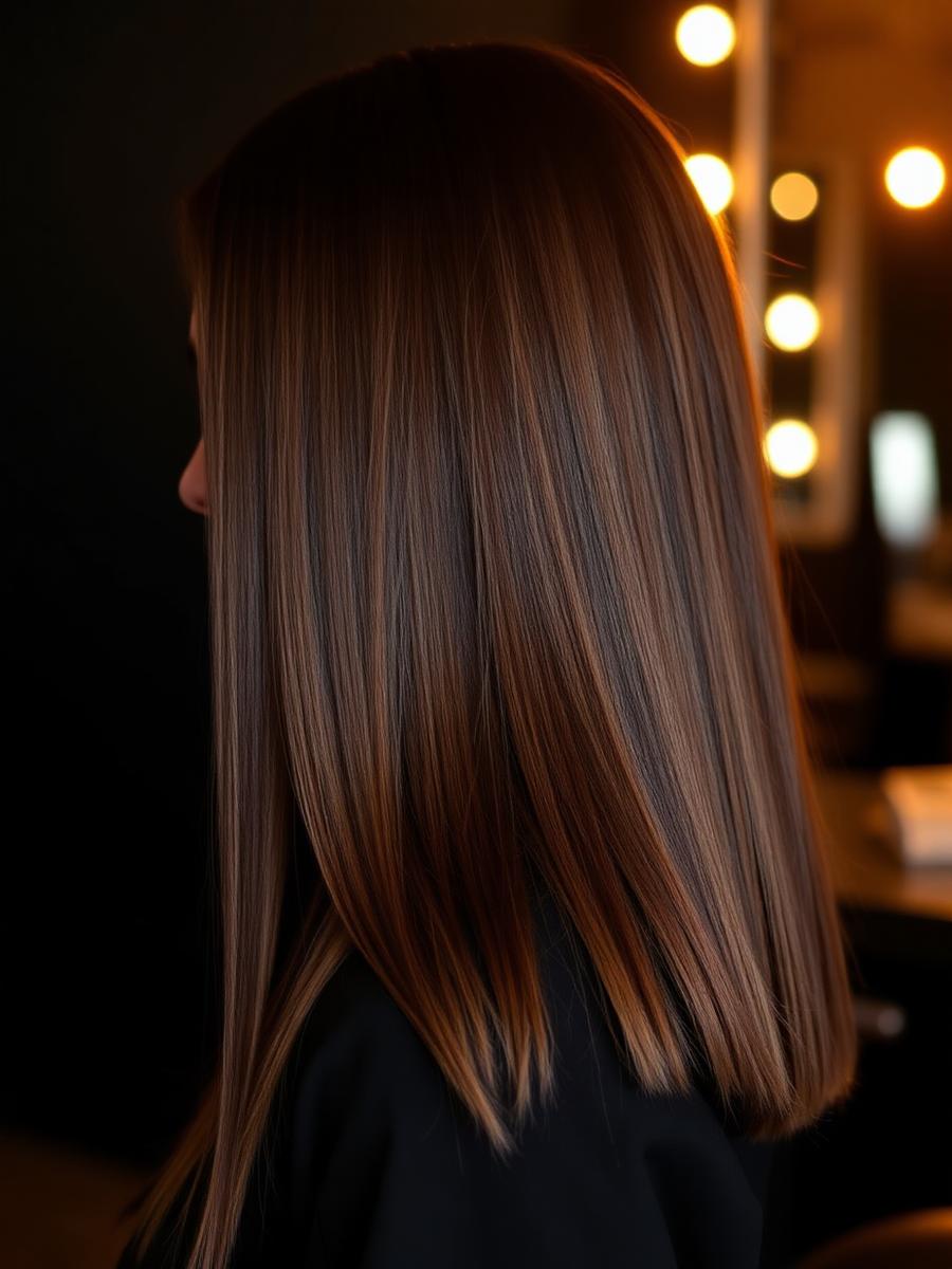 Glossy hair smoothing transformation